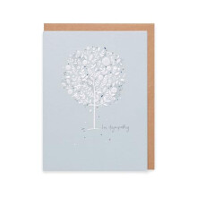 UK Greetings | In Sympathy Card | Condolences/Bereavement | Her/Him | Blue Design | With Envelope | 123 x 163 mm