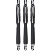 uni-ball SXN-210 Jetstream RT Rollerball Pens, Black Smudge Resistant and Tamper Free Ink, 1.0mm Ball, Rubberized Grip, Package of 3