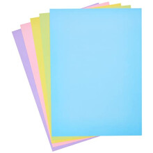 Baker Ross E10072 A4 Pastel Card Pack - Pack of 50, Easter Crafts, Craft For Kids