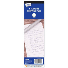 Just-Stationery 75 x 210 mm Lined Paper Shopping Pad (Pack of 6)
