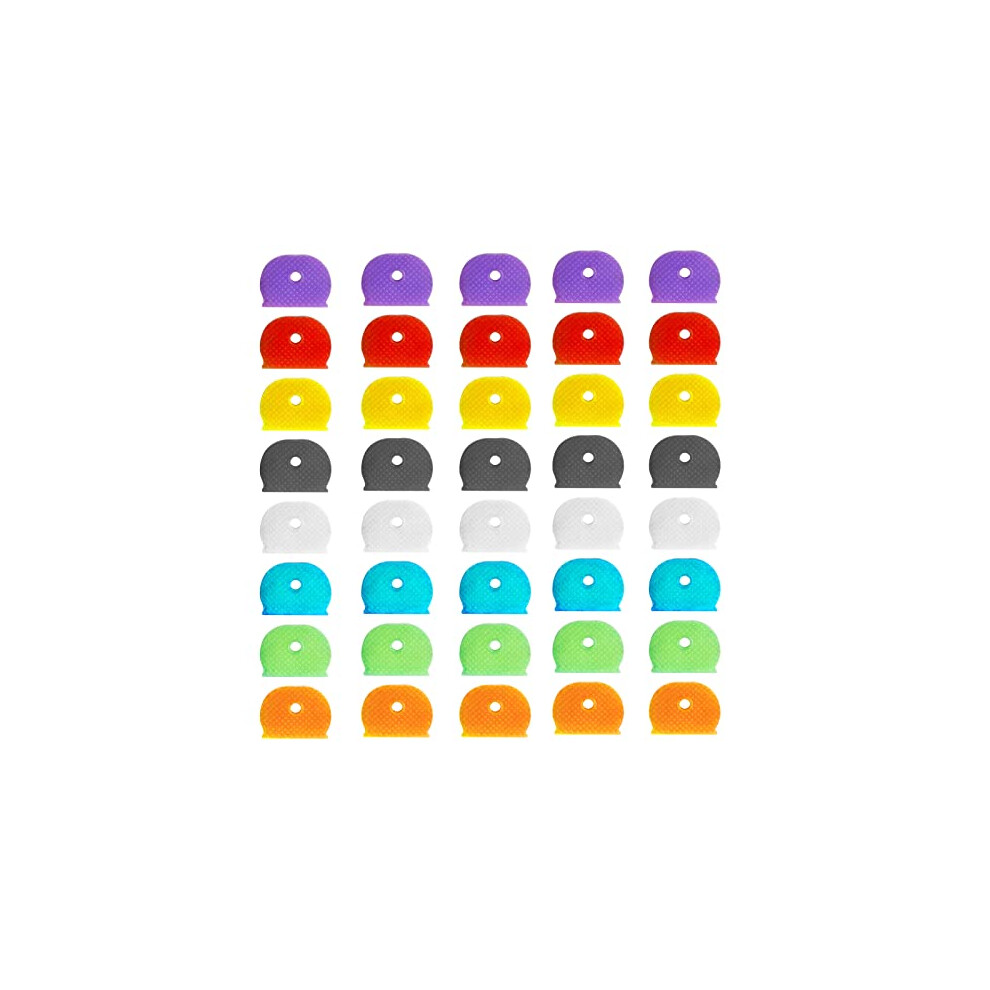 40 Pcs Key Covers Caps, Key Caps Covers Tags Set Flexible Key Covers Coloured Key Identifiers Caps Key Colour Caps Key Cap Label For Easy Identifying 11674108