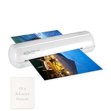 SINCHI A4 Laminator, 75-100-125 Micron, Thermal Laminating Machine with 10 Pouches, Jam Release Lever, 30-Min Auto Shut-Off, Easy One-Click Operation
