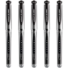 uni-ball UM-153S Gel Impact Broad Rollerball Pens - 1mm Nib, 0.6mm Line Width - Black Ink (5)