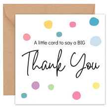 Thank You Card - with Envelope - Wedding Teacher Teaching Assistant Nurses Doctors Small Business Kids Friend Single Large - Thank You Gifts for Wome