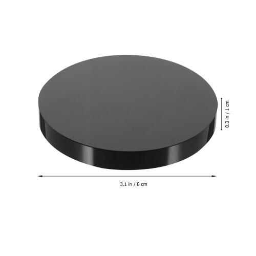 Sort obsidian rundt spejl 8 cm 1