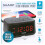SHARP Digital Alarm Clock Midnight Black Red LED USB 2