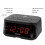 SHARP Digital Alarm Clock Midnight Black Red LED USB 5