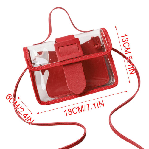 Bolsa transversal transparente EGYMEN em PVC – Impermeável, 2