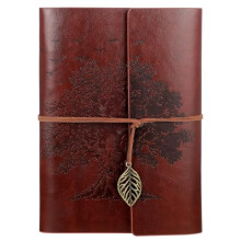 Thboxes Leather Journal Notebook A5, Refillable Diary, Travel Journals for Women Men Teenager 160 Pages Spiral Notebook, 100GSM Paper, 23 X 16 cm