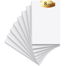 Roneky Small Note Pads A7 Pocket Notepad, 8 Pack Server Note Pads, White Memo Pads, Note Books, Small Writing Pads White Paper, 50 Sheets per Blank A