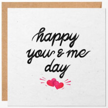 Happy Anniversary Card for Husband and Wife - Valentines Day Card for Him or Her - Happy You & Me Day - Romantic Greeting Card for Boyfriend, Girlfri