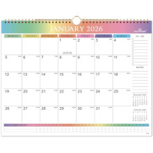 2026 Calendar UK - 2026 Wall Calendar from Jan 26 to Dec 26 with Habit Tracker, Thick Paper and Enough Writing Space, Colourful, 37 x 29 cm