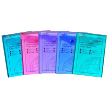 Snopake A6 Polyfile P Portrait Popper Wallet With Press Stud Closure [Pack Of 5] Electra Assorted [13287]