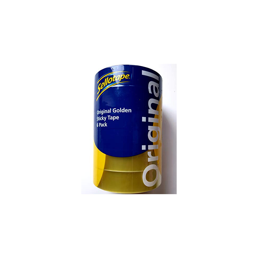 Sellotape Original Golden Tape Roll Non-Static Easy-Tear Retail Pack 24Mmx50m Ref 1443266 [Pack 6] (1443266) 31874168