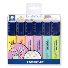 STAEDTLER 364 CWP6 Textsurfer Classic Pastel Highlighters - Assorted Colours (Pack of 6)