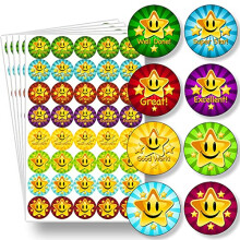 Teacher Reward Stickers for Children - 200 Colourful Well Done, Praise, Good Work, Teacher Stickers Pack | Kids Glossy Achievement Reward Labels for