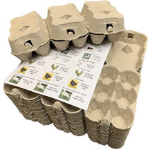 MPC ERADICATE Anglia Farm Supplies 100 Cardboard egg boxes half dozen cartons for medium to large eggs with 24 labels