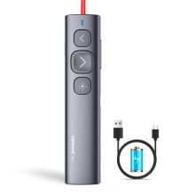 Norwii N95 Presentation Clicker, PowerPoint Clicker for Presentation Remote, Rechargeable Wireless Presenter Pointer, Slide Advancer for PC/Laptop/e-