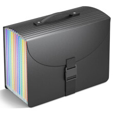 Vanulee File Organiser Box File Folder,13 Pockets Document Organiser Concertina File Expanding Filing Folders for A4 Paperwork,Paper Bills Receipt Fi