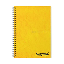 Silvine Luxpad A5 Memory Aid Yellow Paper Notebook - Lined (120 Pages)