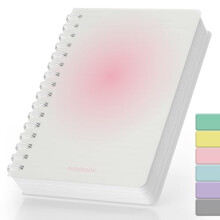 Smarpau Notebook Notepad A5, 300 Pages/150 Sheets Wirebound Spiral Notebooks for Writing, 100gsm Thick Paper PVC Waterproof Journal for Women Men Wor