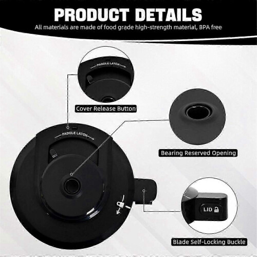Compatible With Ninja Creami Outer Bowl Lid Replacement Part for Ice Cream Maker (Paddle Not Included) 1