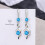 Ζευγάρι εξαιρετικά μακριά σκουλαρίκια Temperament σε μπλε χρώμα - Temperament Long Stud Earrings Are 4
