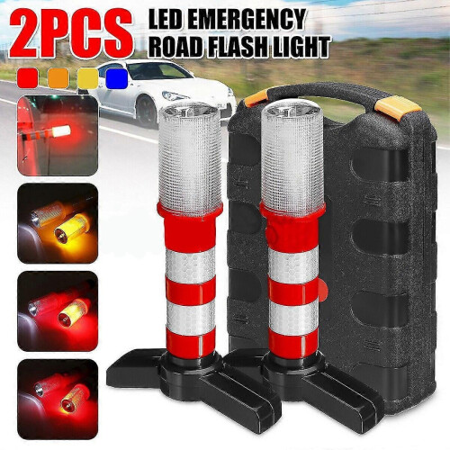 2pcs Led Emergency Road Flash Flare Roadside Beacon Safety Strobe Warning 1