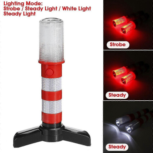 2pcs Led Emergency Road Flash Flare Roadside Beacon Safety Strobe Warning 2