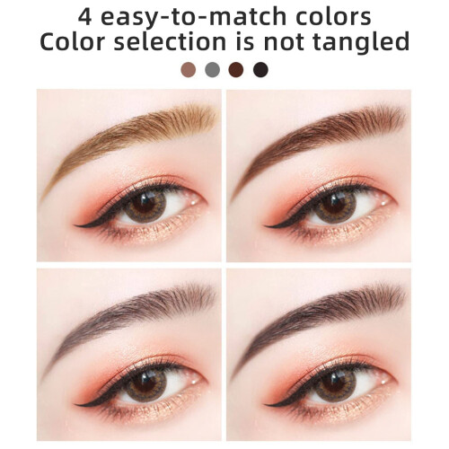 Waterproof Long Lasting Double Ended Eyebrow Pencil with Triangular Precision Tip and Brush (D, One Size) 2