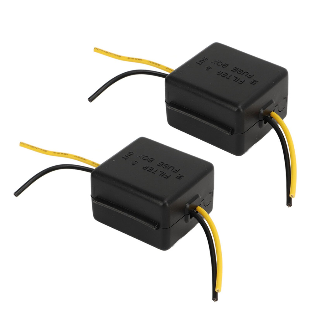 Car Audio Noise Filter 2Pcs 12V Power Noise Suppressor For Stereo Amplifier Equalizer Clear Sound 9330225731481