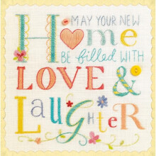 Paper Rose New Home Congratulations Card - New Home Card with Embroidered Flowers Design with Embossed Details