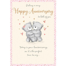 Anniversary Card, Wishing a Very Happy Anniversary To You Both - 9 x 6 inches -