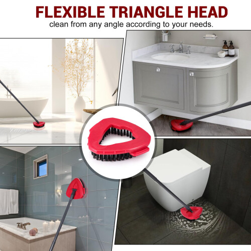 Hard Bristle Spin Mop Replacement Head for 1 Tank System, Deep Clean Scrub Brush for Bathroom Kitchen Tile 2