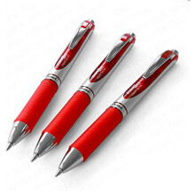 Pentel EnerGel XM BL77 - Retractable Liquid Gel Ink Pen - 0.7mm - 54% Recycled - Red - Pack of 3