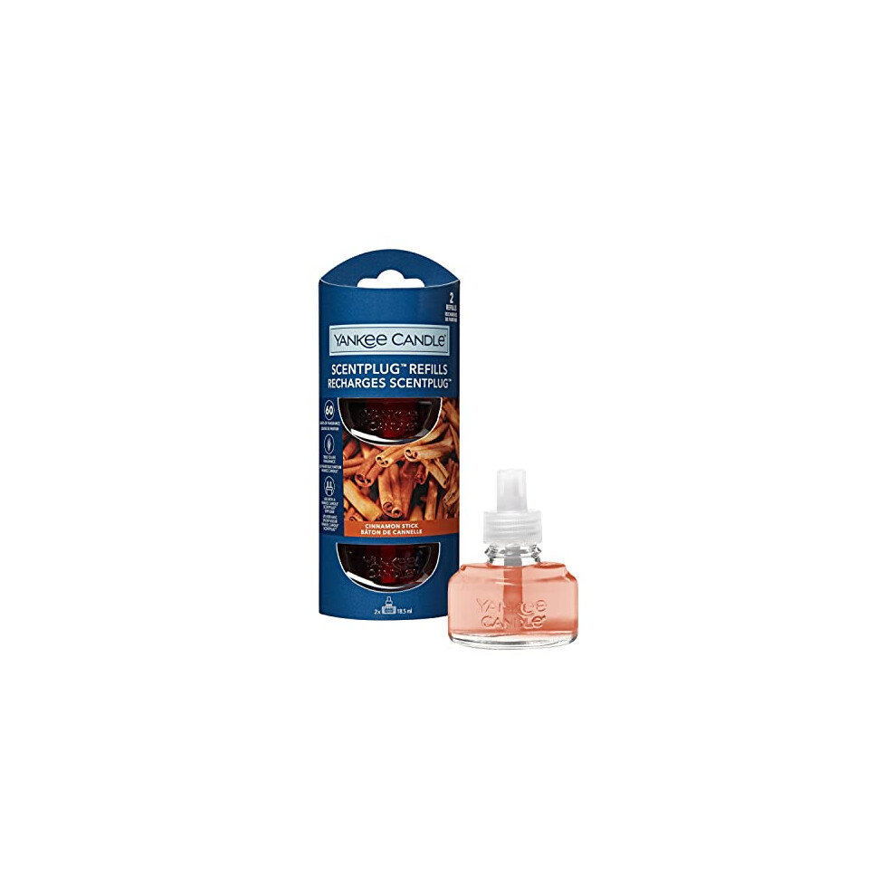 Yankee Candle Scentplug Fragrance Refills | Cinnamon Stick Plug In Air Freshener Oil | Up To 60 Days Of Fragrance | 2 Count