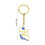 Chic Iran Inspired Map Keychain Gold Or Silver Finish-Silver A 4