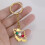 Chic Iran Inspired Map Keychain Gold Or Silver Finish-Silver A 5