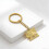Chic Iran Inspired Map Keychain Gold Or Silver Finish-Silver A 6