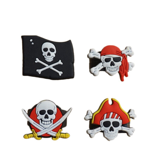 Bagues de pirate en forme de crâne et d'os croisés (24 pièces)