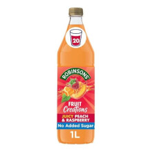 Robinsons Fruit Creations Real Fruit Squash 1L Peach and Raspberry