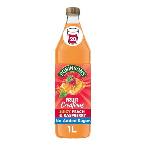 Robinsons Fruit Creations Real Fruit Squash 1L Peach and Raspberry