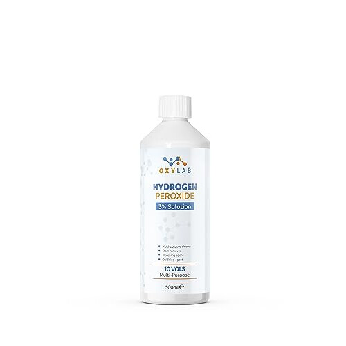 OxyLAB Hydrogen Peroxide 3% Solution 500ml - Multi-Purpose Cleaner & Stain Remover