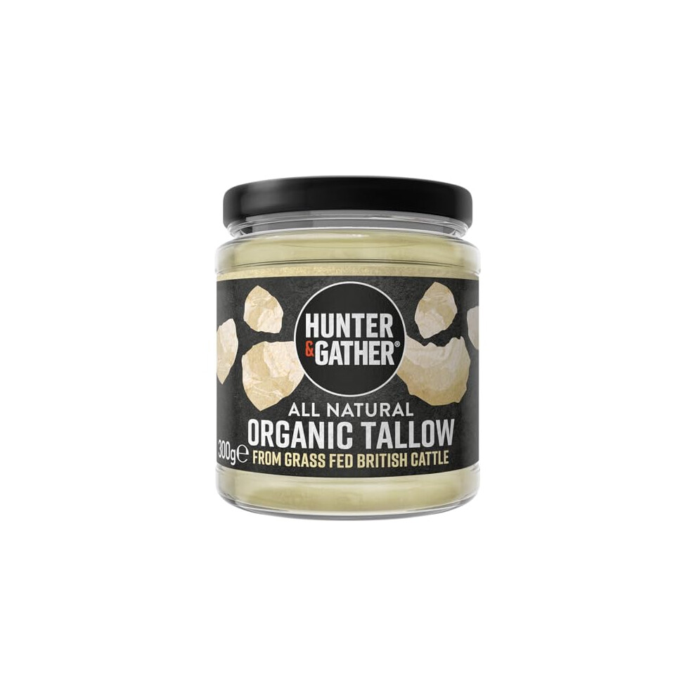 Hunter & Gather Organic Beef Tallow From Grass Fed British Cows 300G | Gluten Free, Seed Oil Free | Keto, Low Carb, Paleo I Ancestrally Inspired Nutr