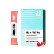 Humantra Electrolytes Powder - Berry Pomegranate Flavor, 20ct - Powdered Hydration Sachets - Plant-Based Electrolyte Powder with 6 Electrolytes - Veg