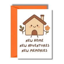 New Home Card Cute House Design Congratulations Moving House New Beginnings H13