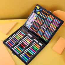 150 Colors Watercolor Brush Pen Set for Artists and Kids, Washable Painting Kit with Crayons and Colored Pencils