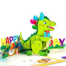 GREETING ART Dinosaur 3D Birthday Card, Happy Birthday Card, Dinosaur Pop Up Greeting Card for Kid,Boy,Friends,Women,Men