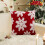 Capa de Almofada de Natal com Flocos de Neve em Veludo 45x45 cm 1