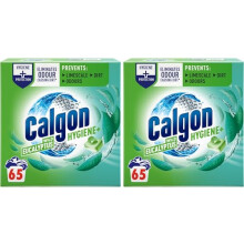 Calgon Hygiene Plus Washing Machine Cleaner & Limescale Remover, Water Softener Tablets, Unscented, 65 Tablets, Pack of 2 (130 Tabs Total)